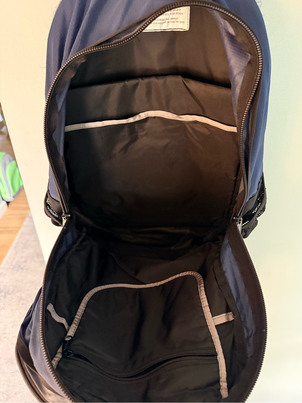 L.L.Bean Deluxe Book Pack Backpack | Navy Blue - Picture 8 of 9